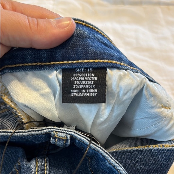 Fashion Nova Seven Heavens Stretch Flare Jeans Medium Wash Size 15 with Tags - Picture 12 of 14